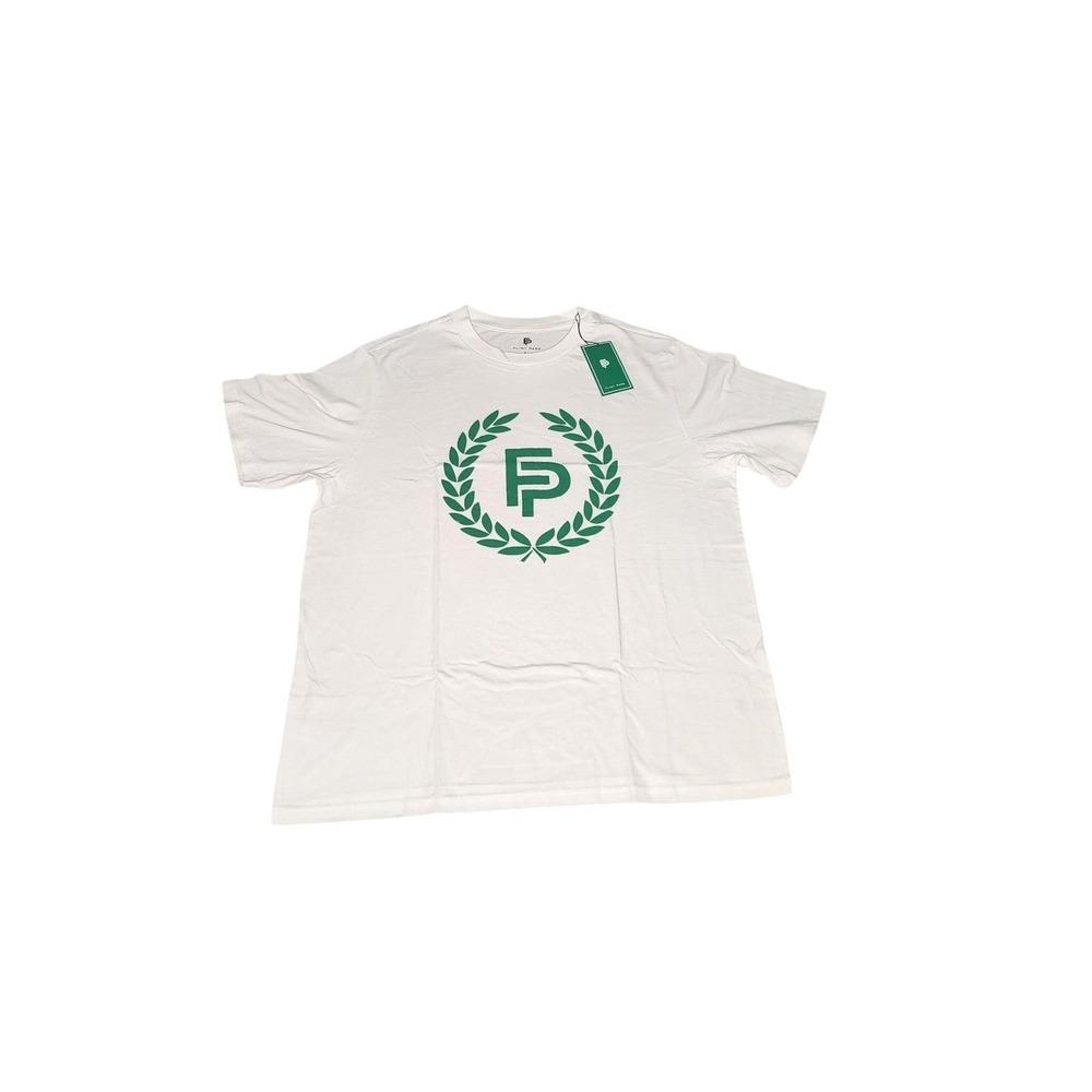 Flint Park Original Logo Tennis T-Shirt Men's XL White Organic Cotton Blend NWT